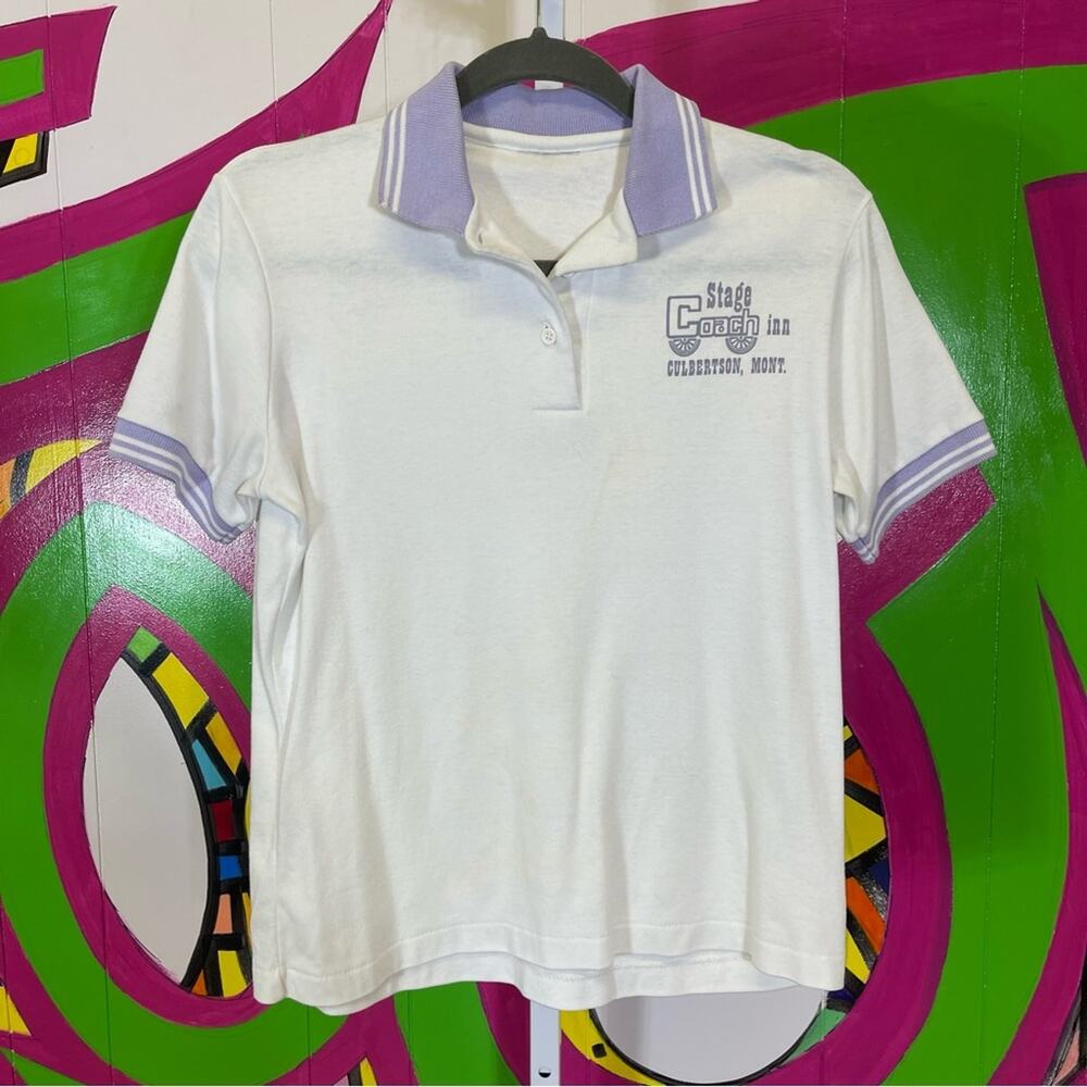 Vintage Stagecoach Inn, Culbertson MT. Polo Shirt. Similar to size Small.